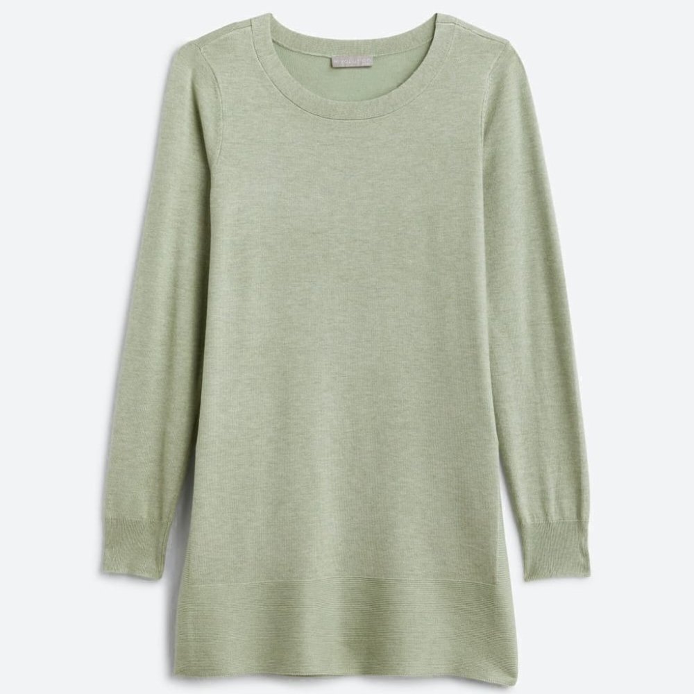 EVOLUTION BY CYRUS Nickie Side Slit Ribbed Detail Sweater